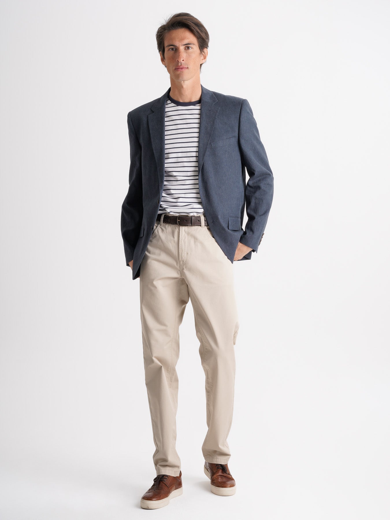 Blazer Azul De Linho Mr. Blue