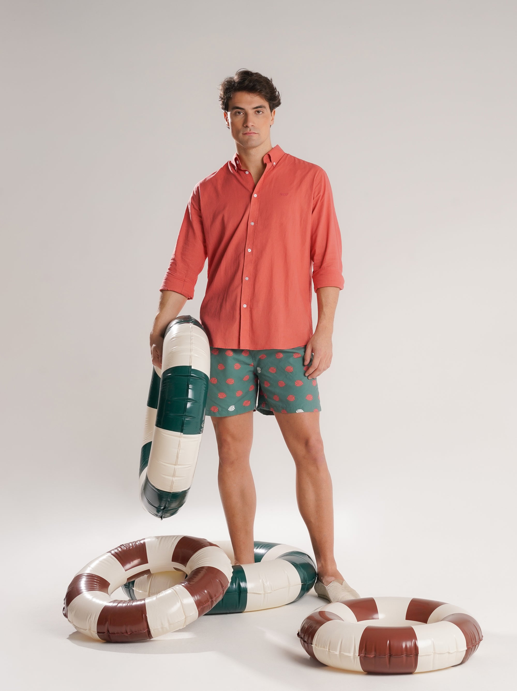 CAMISA ROSA MANGA COMPRIDA REGULAR FIT MR. BLUE