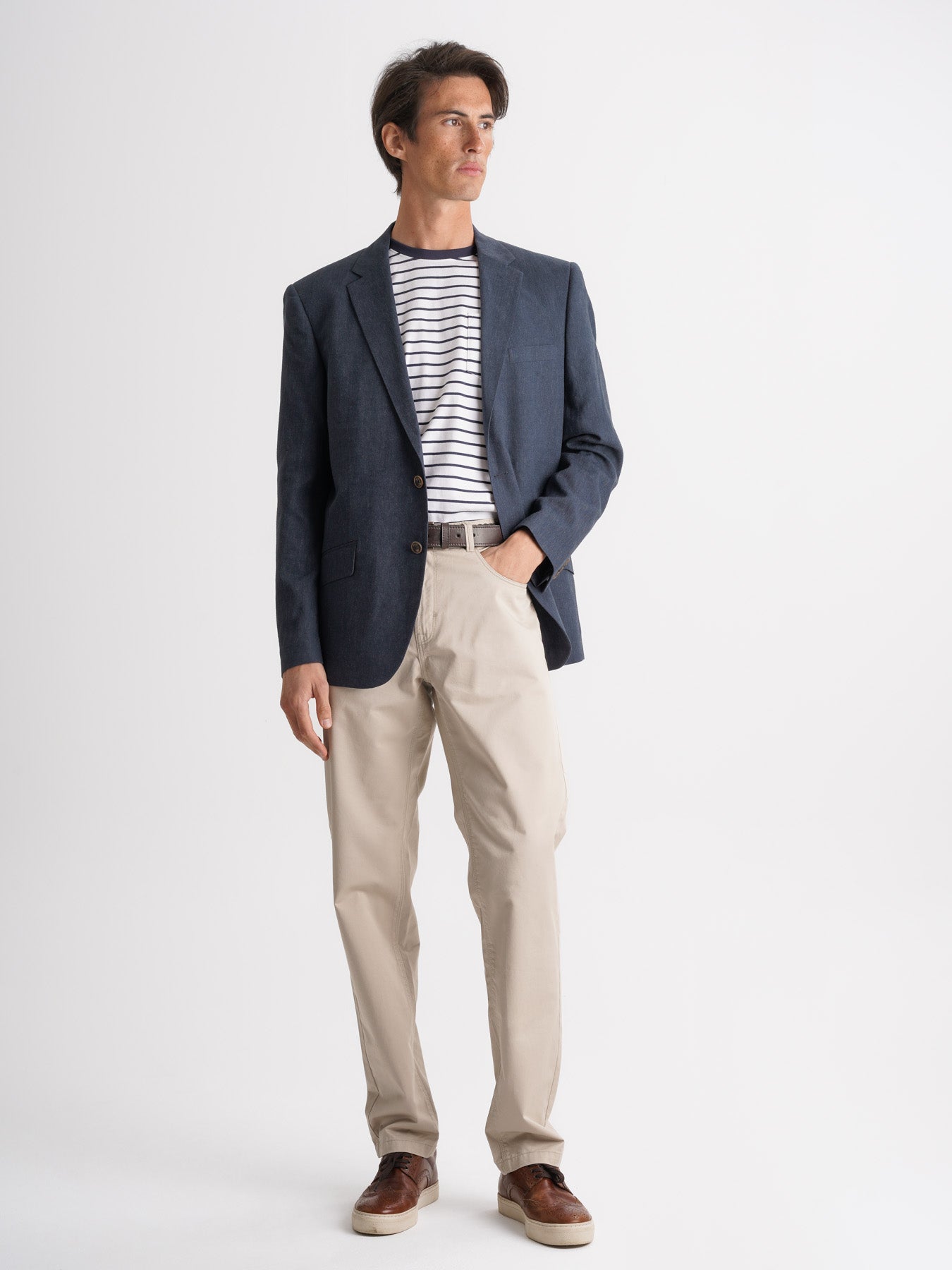 Blazer Azul De Linho Mr. Blue