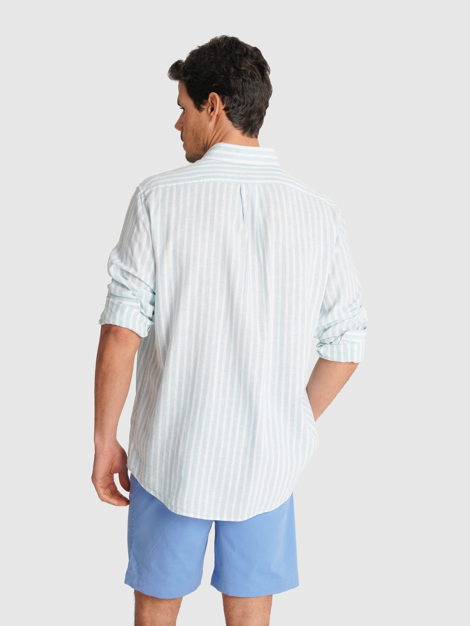 CAMISA AZUL MANGA COMPRIDA REGULAR FIT MR. BLUE