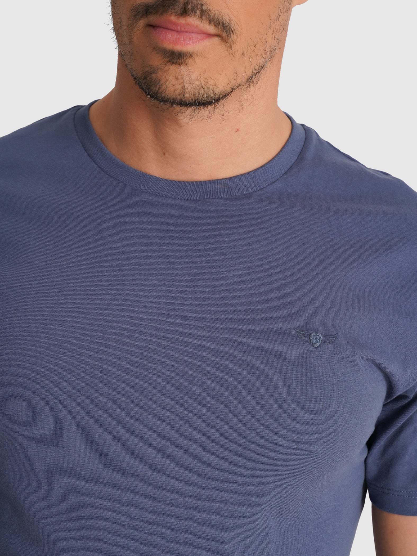 T-SHIRT AZUL MANGA CURTA REGULAR FIT MR. BLUE