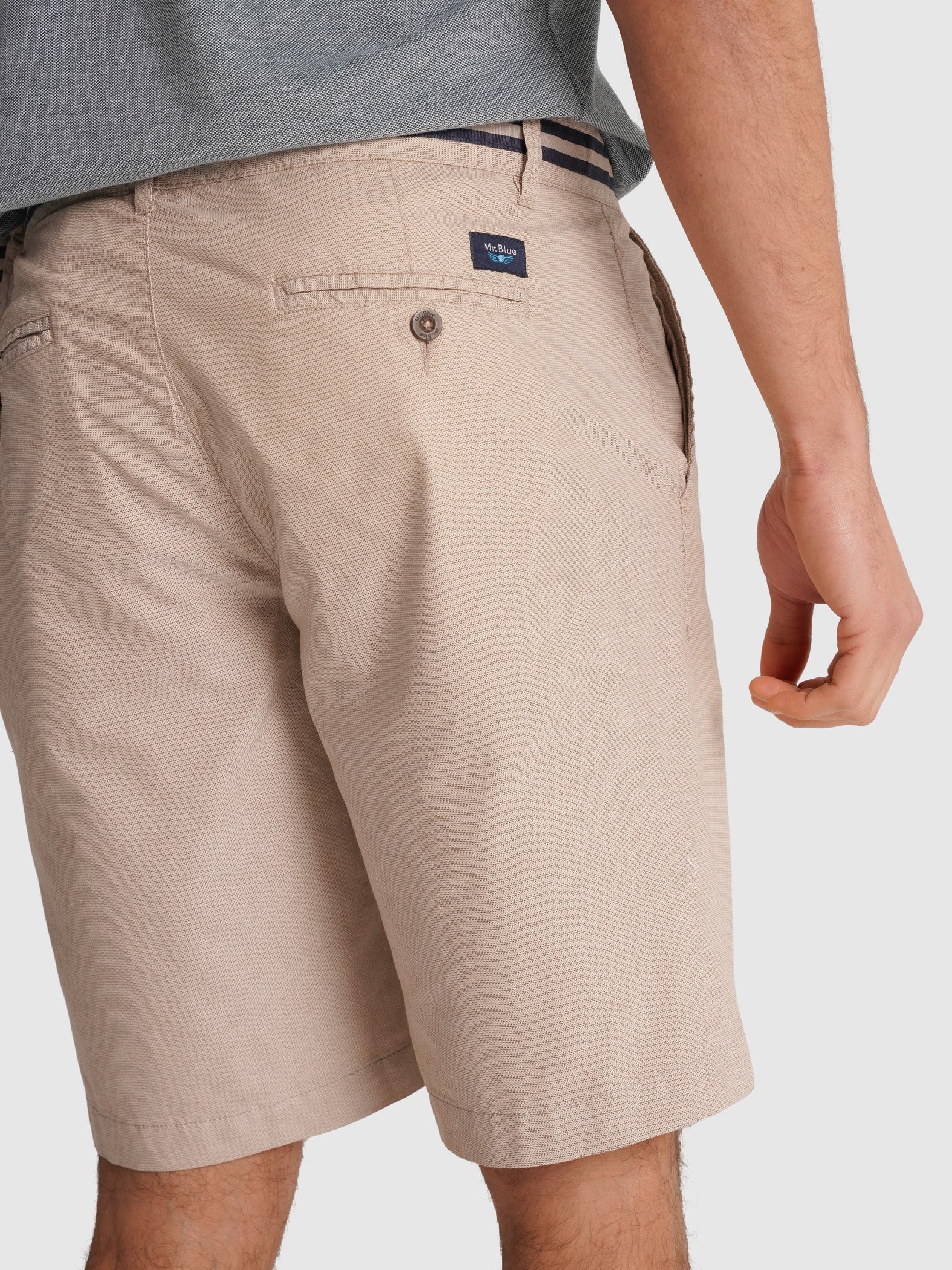 BERMUDA CHAMBRAY BEGES REGULAR FIT MR. BLUE
