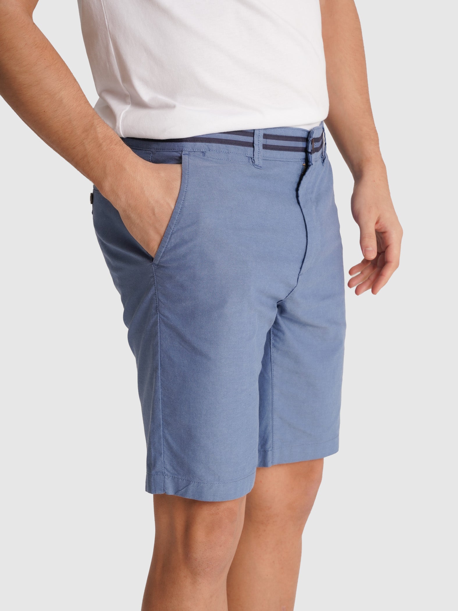 BERMUDA CHAMBRAY AZUIS REGULAR FIT MR. BLUE