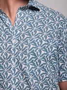 CAMISA LINO VERDE MANGA CORTA REGULAR FIT MR. AZUL