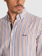 CAMISA OXFORD CASTANHA MANGA COMPRIDA REGULAR FIT MR. BLUE