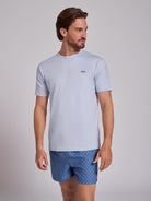 T-SHIRT ALGODÃO AZUL MANGA CURTA REGULAR FIT MR. BLUE