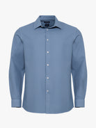 Camisa Algodão Azul Manga Comprida Tailored Fit Mr. Blue