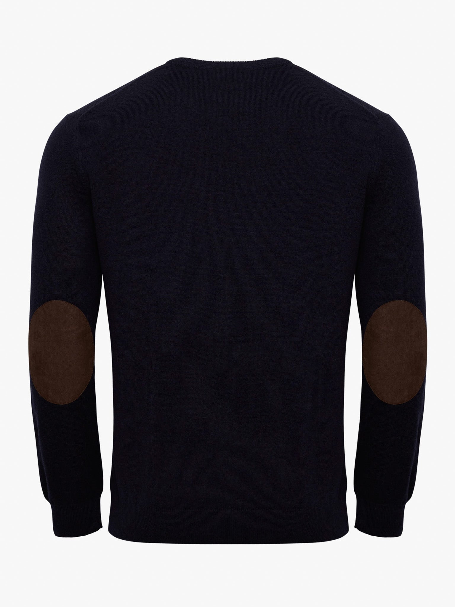 PULLOVER LÃ AZUL COM COTOVELEIRA REGULAR FIT MR. BLUE