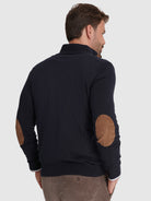 PULLOVER LÃ COM COTOVELEIRA REGULAR FIT MR. BLUE