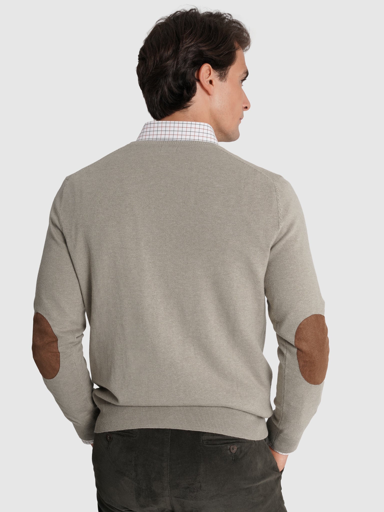 PULLOVER LÃ VERDE COM COTOVELEIRA REGULAR FIT MR. BLUE