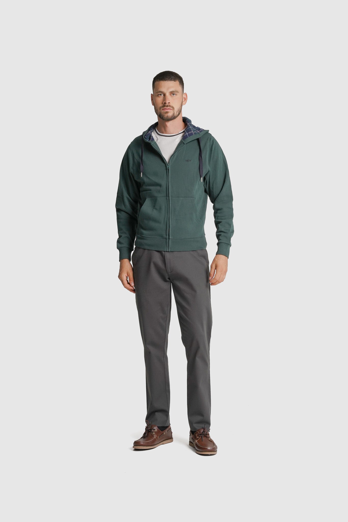 HOODIE ALGODÃO VERDE LISO MR. BLUE