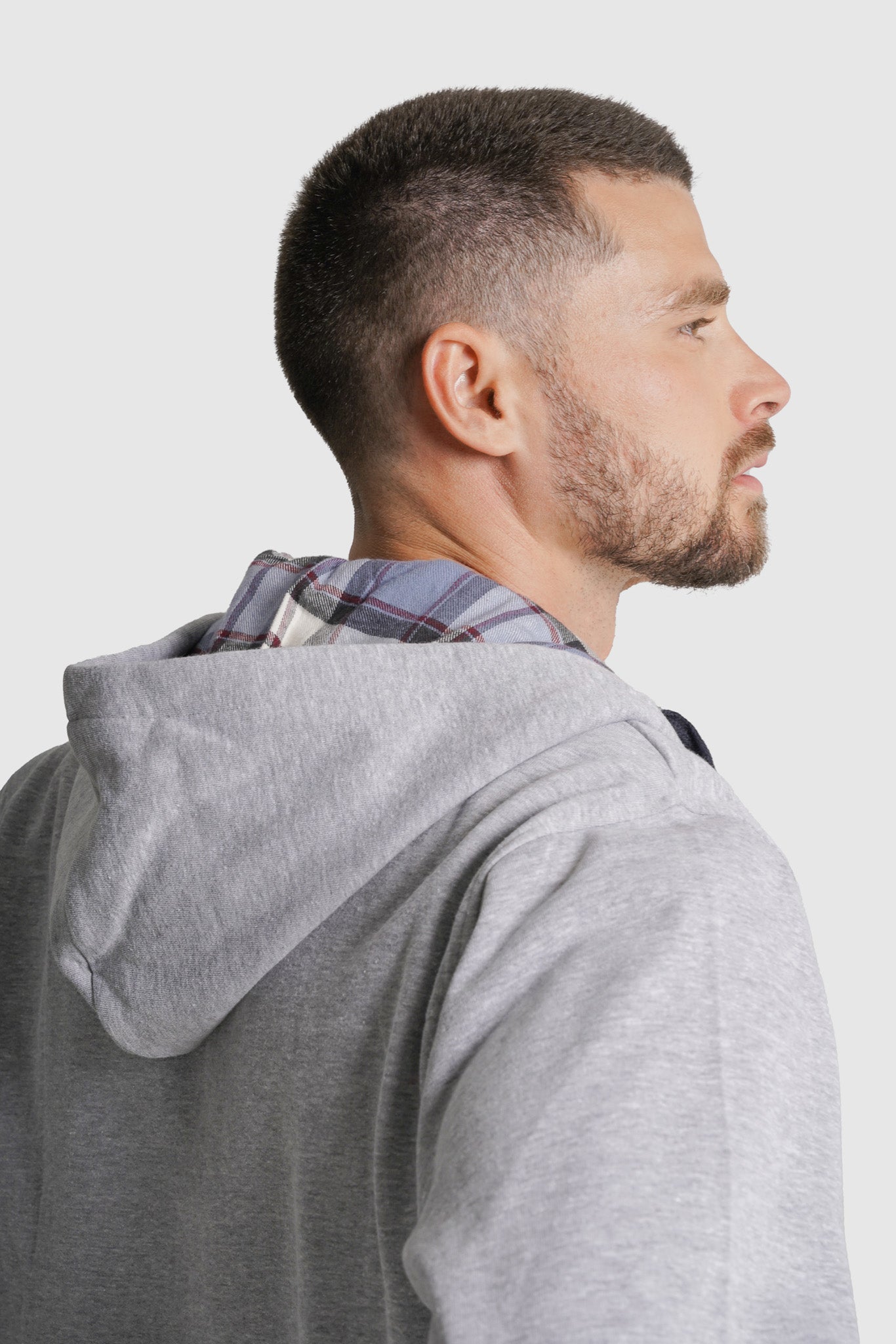 HOODIE ALGODÃO CINZENTO LISO MR. BLUE