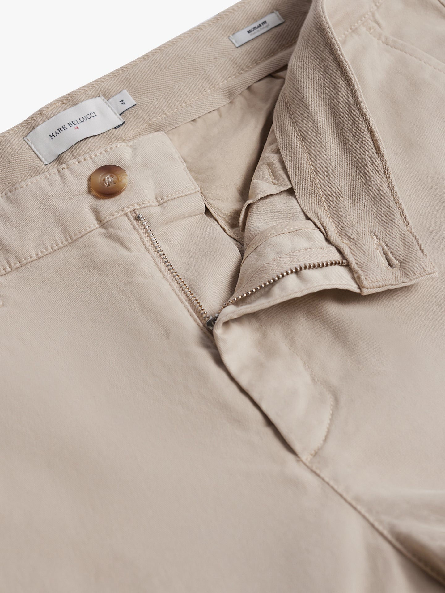 Calças Chinos Regular Fit Twill Beges Mr. Blue