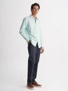 Camisa Regular Fit Estruturada Azul Mr. Blue