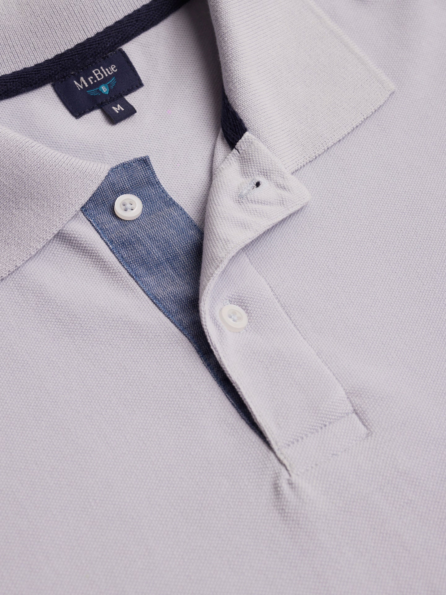 Polo Regular Fit Piquet Azul Mr. Blue