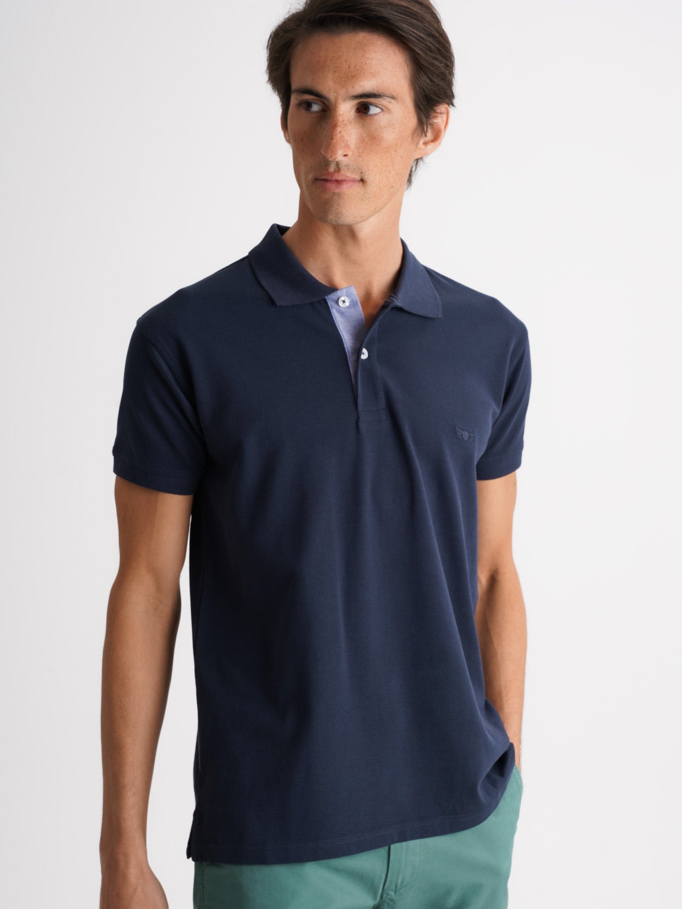Polo Regular Fit Piquet Azul Mr. Blue