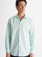 Camisa Regular Fit Estruturada Azul Mr. Blue